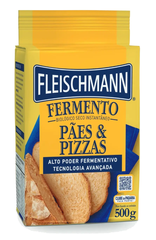 Fermento Biológico Seco Instantâneo Fleischmann Massa Sal | 500 g