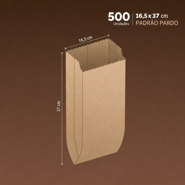 3 Saco Kraft para Pães 3 kg | 16,5 × 37 cm