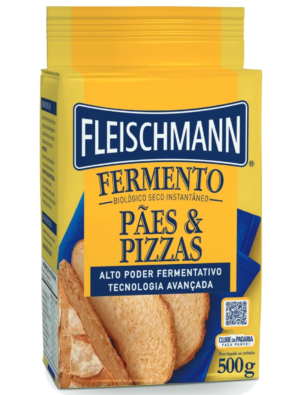 Fermento Biológico Seco Instantâneo Fleischmann Massa Sal | 500 g